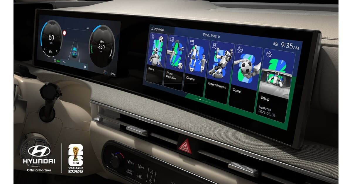 Pantalla de tablero de automóvil con opciones de entretenimiento