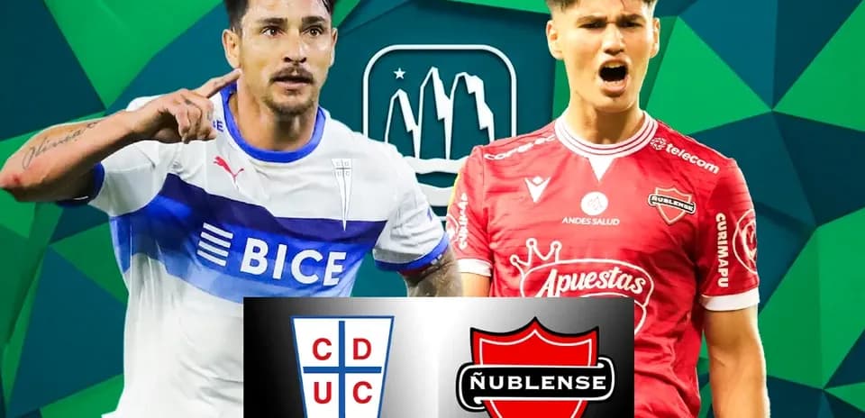 Jugadores de U. Católica y Ñublense enfrentándose