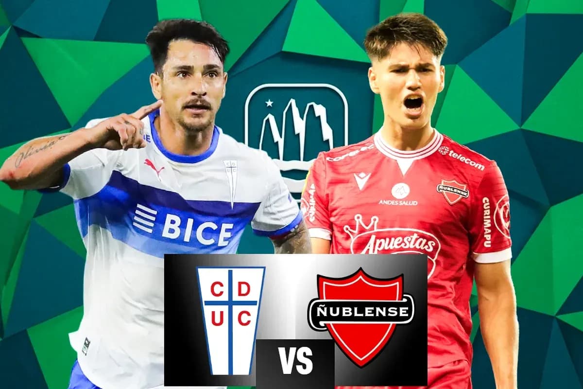 Jugadores de U. Católica y Ñublense enfrentándose