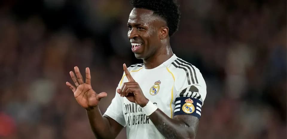 Vinícius Júnior celebrando un gol con Real Madrid