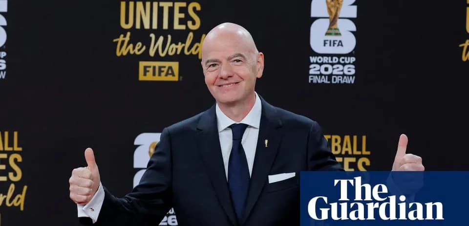 FIFA president Gianni Infantino en el sorteo del Mundial
