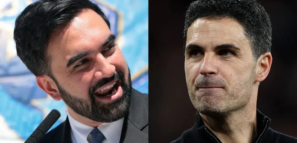 Dos personas hablando en conferencias separadas