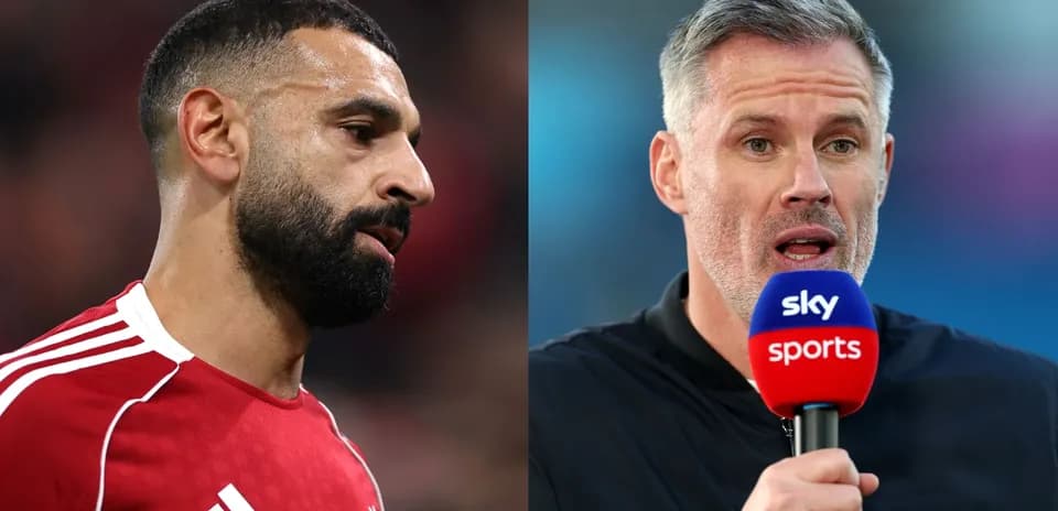 Mohamed Salah y Jamie Carragher en un evento