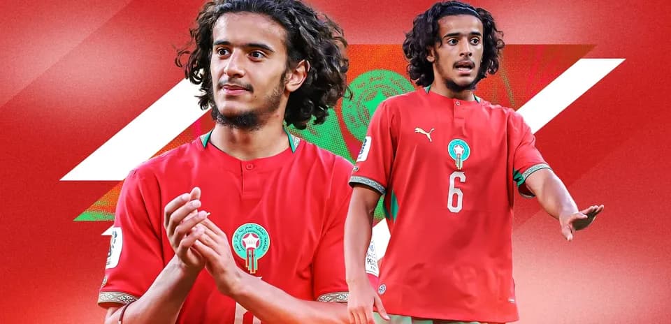 Jugador de Marruecos en uniforme durante la presentación