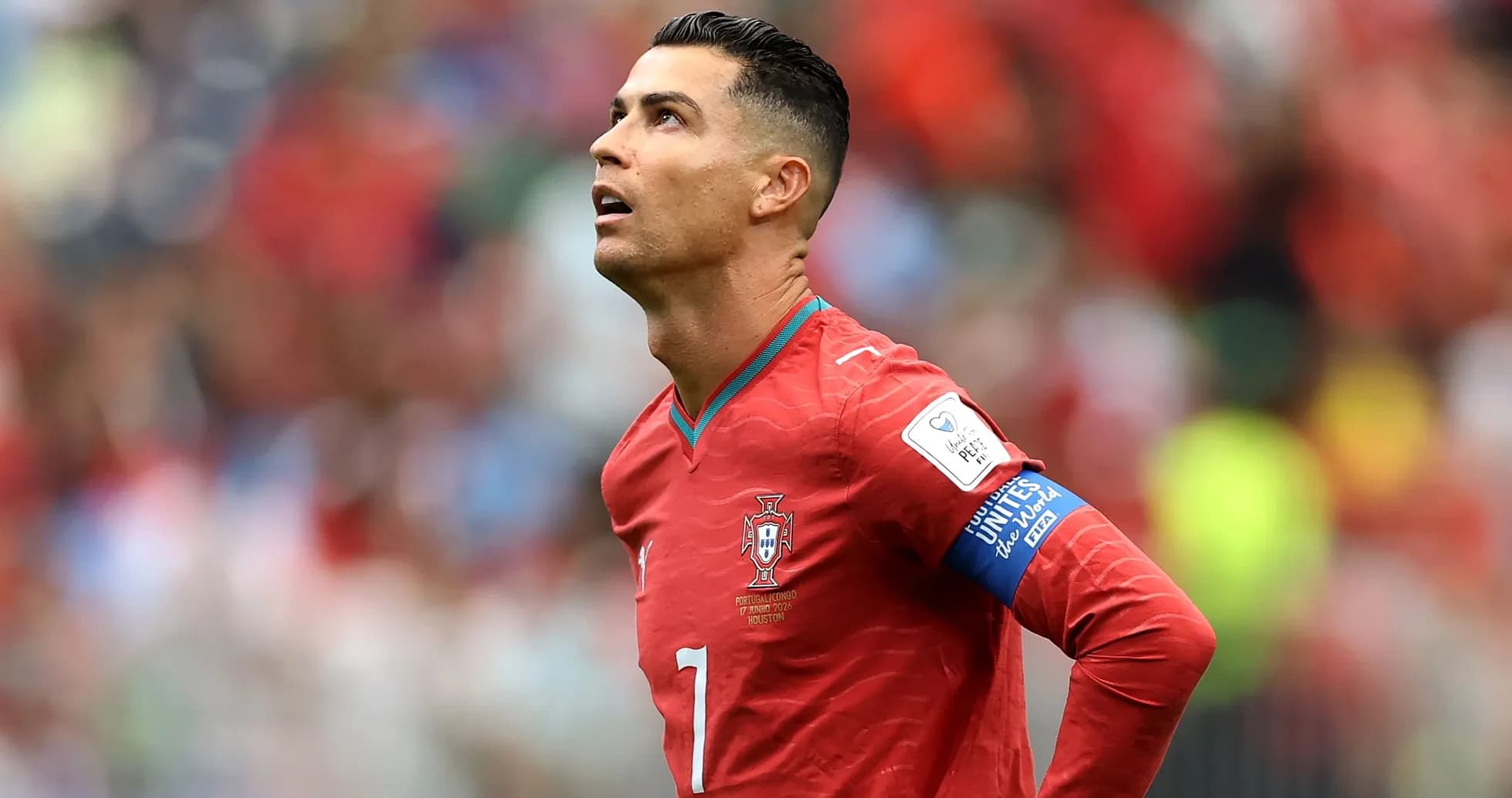 Cristiano Ronaldo en partido con selección de Portugal