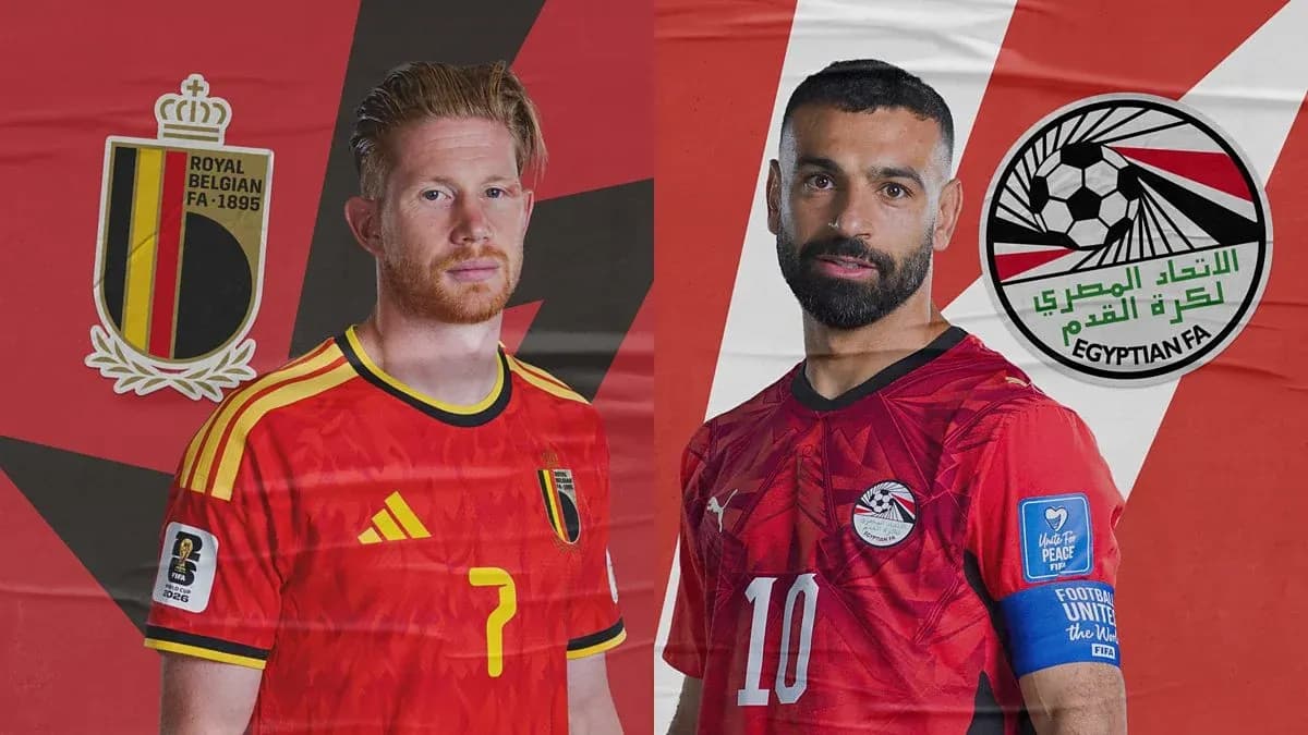 Bélgica contra Egipto en la Copa del Mundo 2026