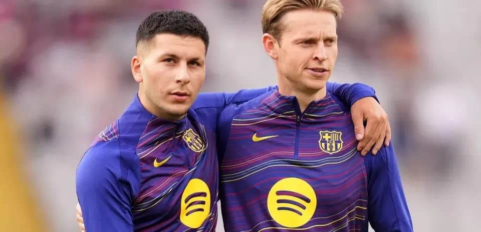 Jugadores de Barcelona posando antes del partido