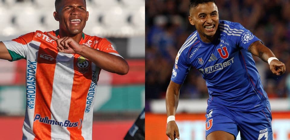 Jugadores de Cobresal y Universidad de Chile celebrando