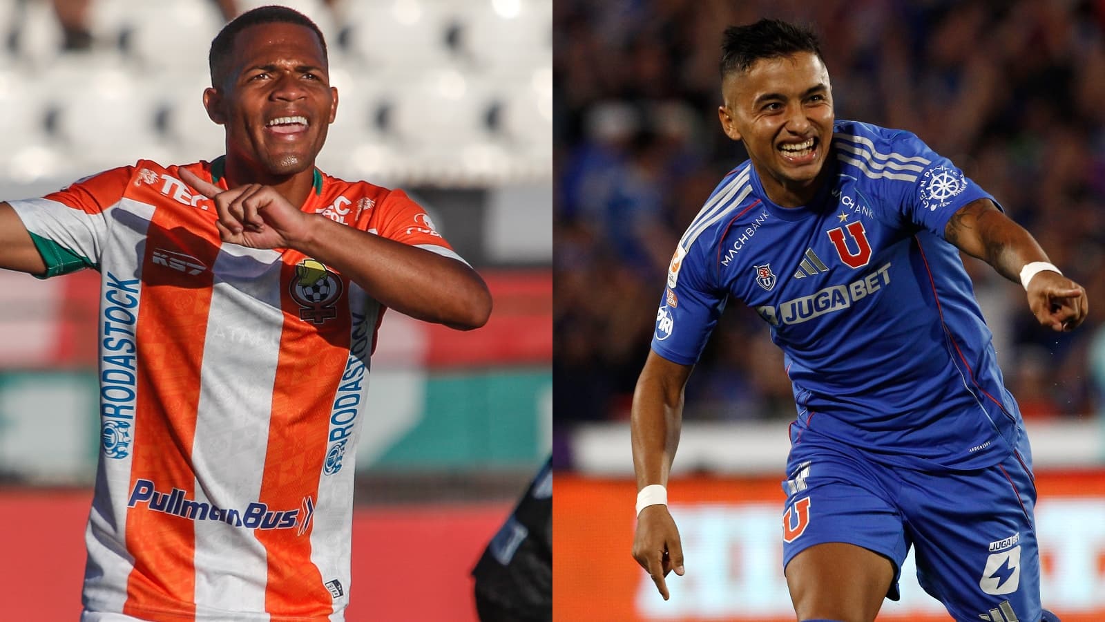 Jugadores de Cobresal y Universidad de Chile celebrando