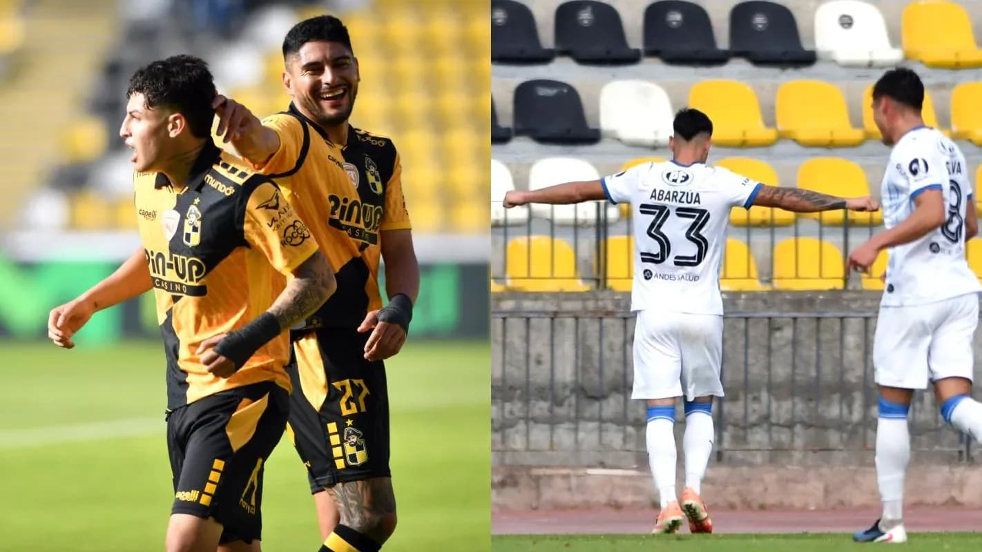 Jugadores de Coquimbo Unido celebrando un gol