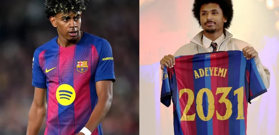 Jugador de Barcelona en acción y presentación de camiseta