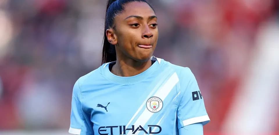 Jugadora de Manchester City durante el partido