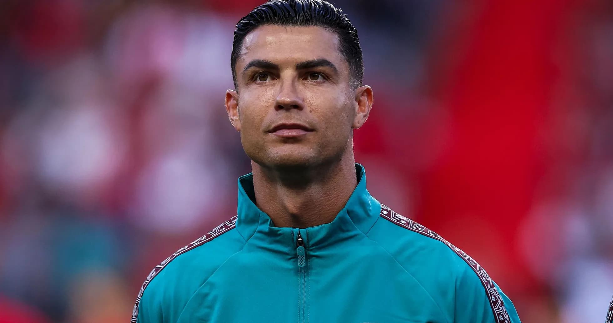 Cristiano Ronaldo en uniforme antes del partido