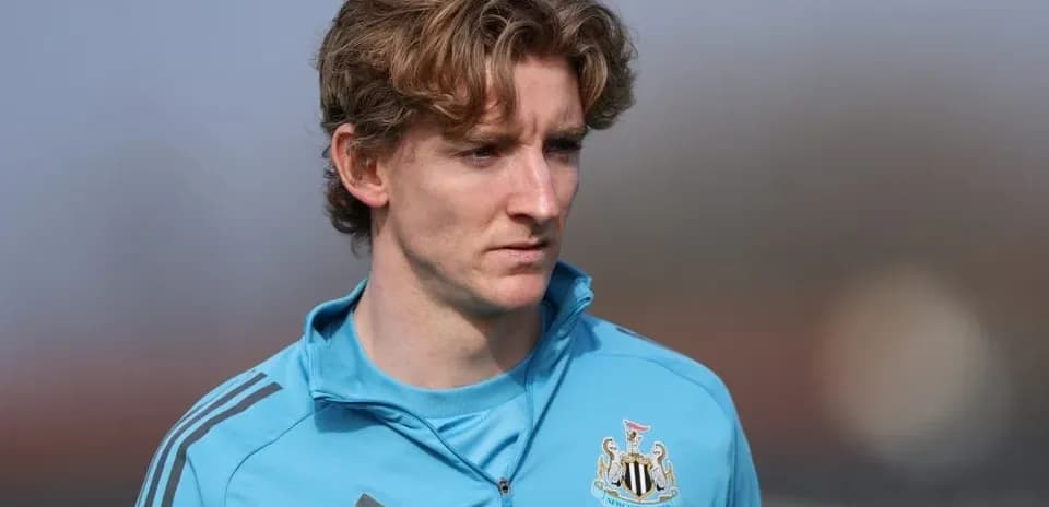 Jugador de Newcastle United durante entrenamiento