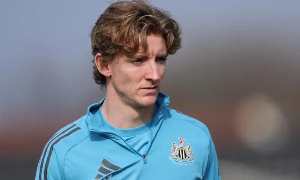 Jugador de Newcastle United durante entrenamiento