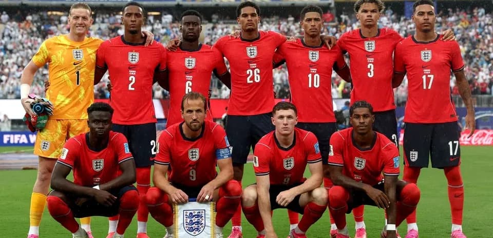Equipo de Inglaterra posando para la foto