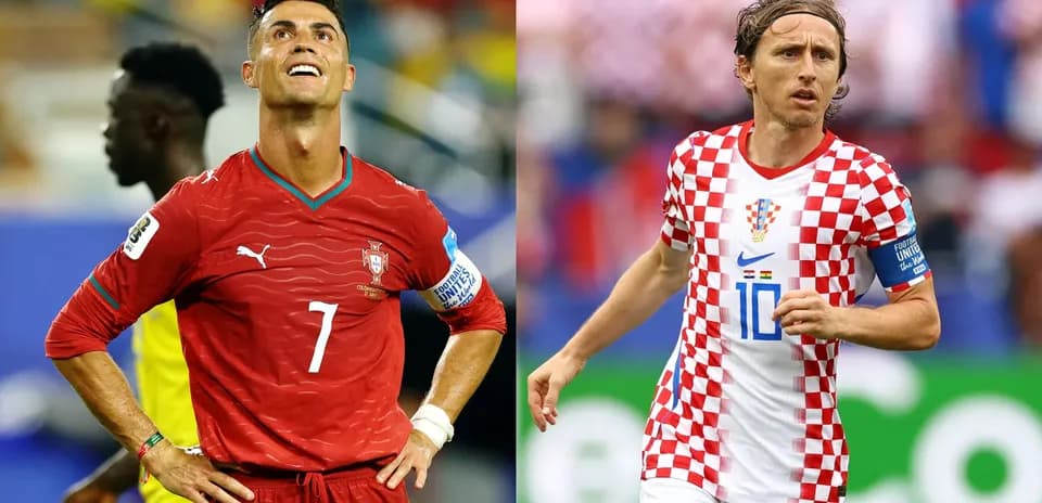 Cristiano Ronaldo y Luka Modric en el partido