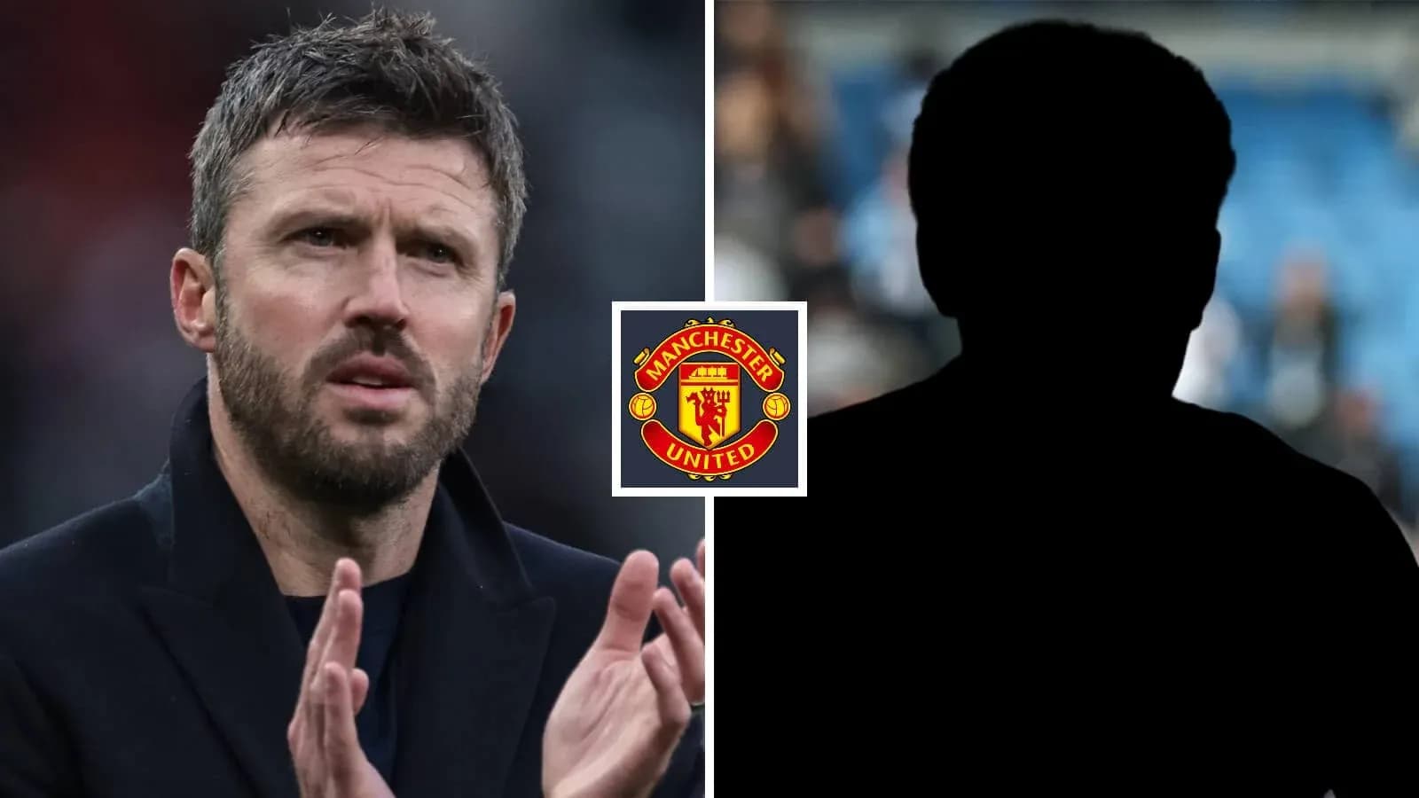 Entrenador aplaudiendo con el escudo de Manchester United