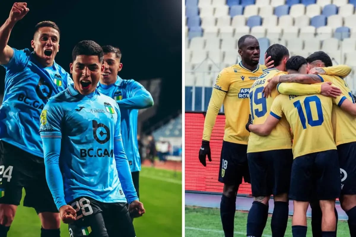 Jugadores de O'Higgins celebrando un gol