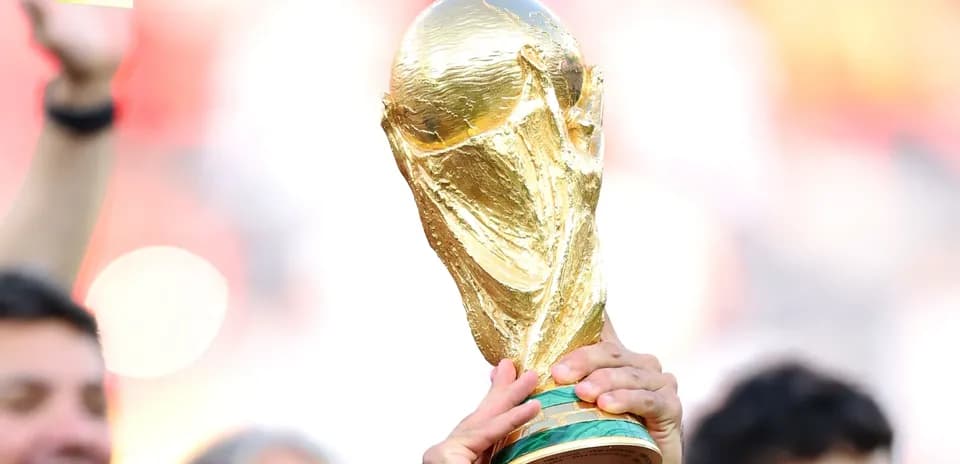 Trofeo de la Copa Mundial de la FIFA en celebración