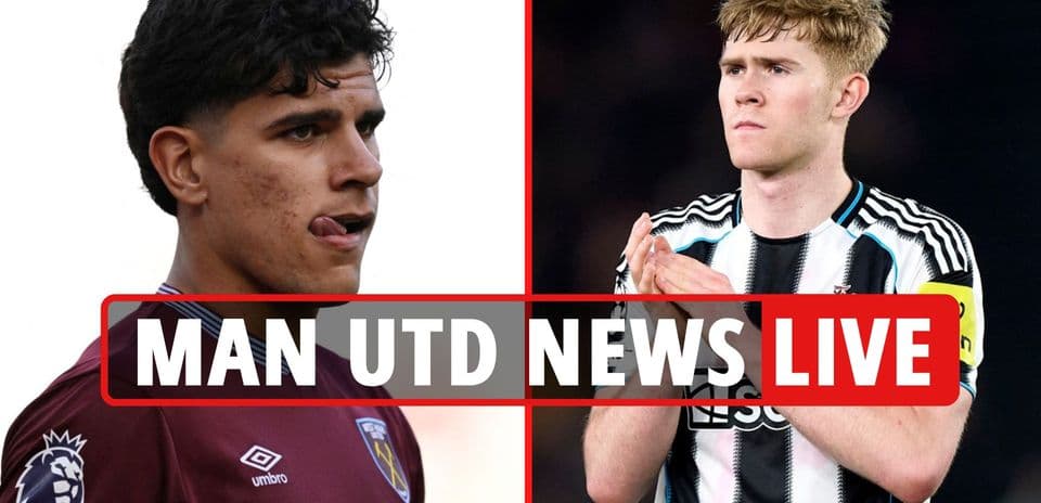 Jugadores de West Ham y Newcastle en un gráfico de noticias