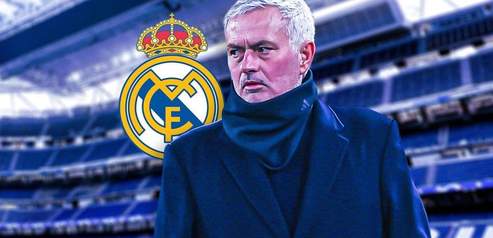 José Mourinho en el estadio del Real Madrid