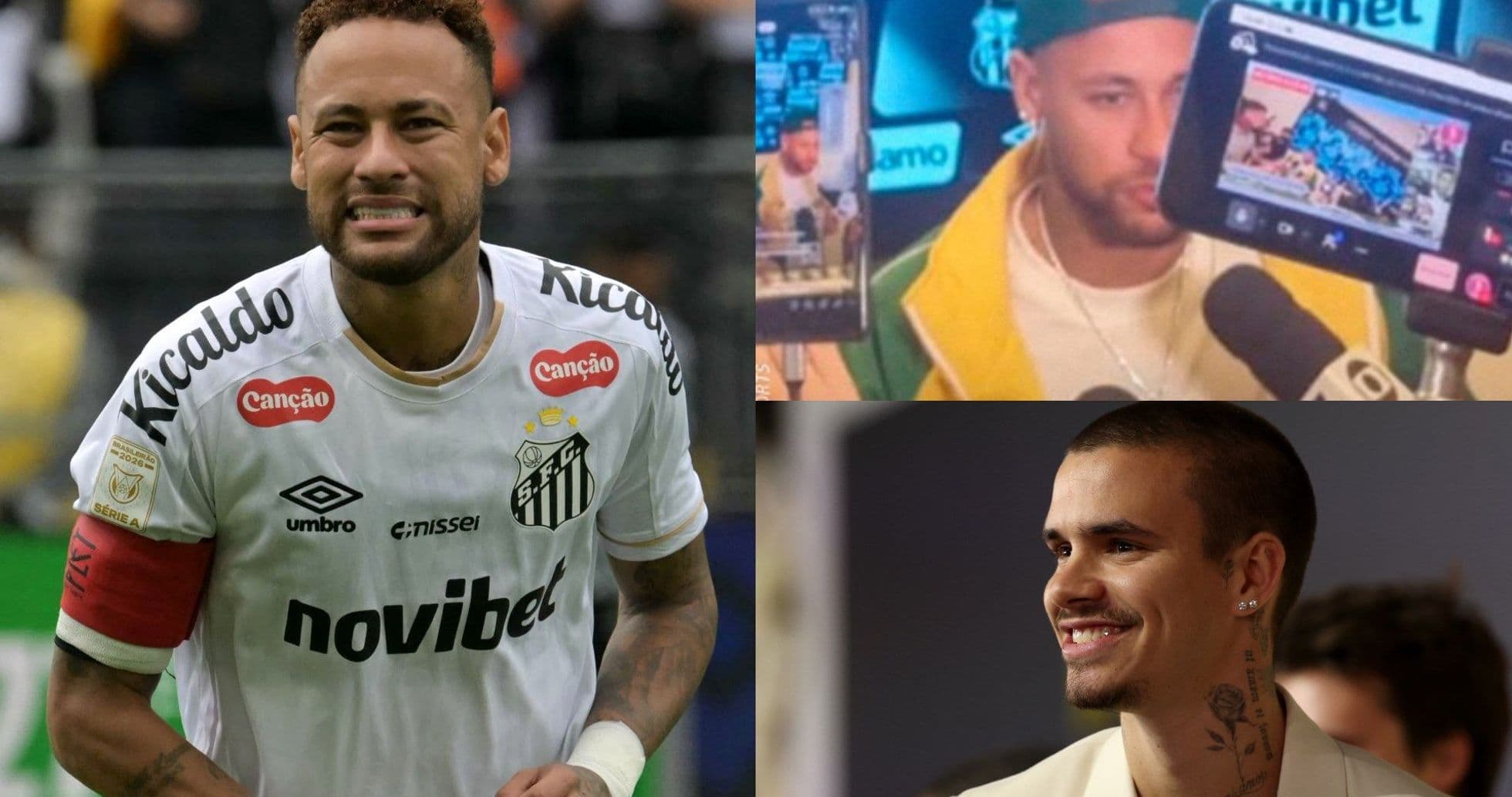 Neymar en el campo y en conferencia de prensa