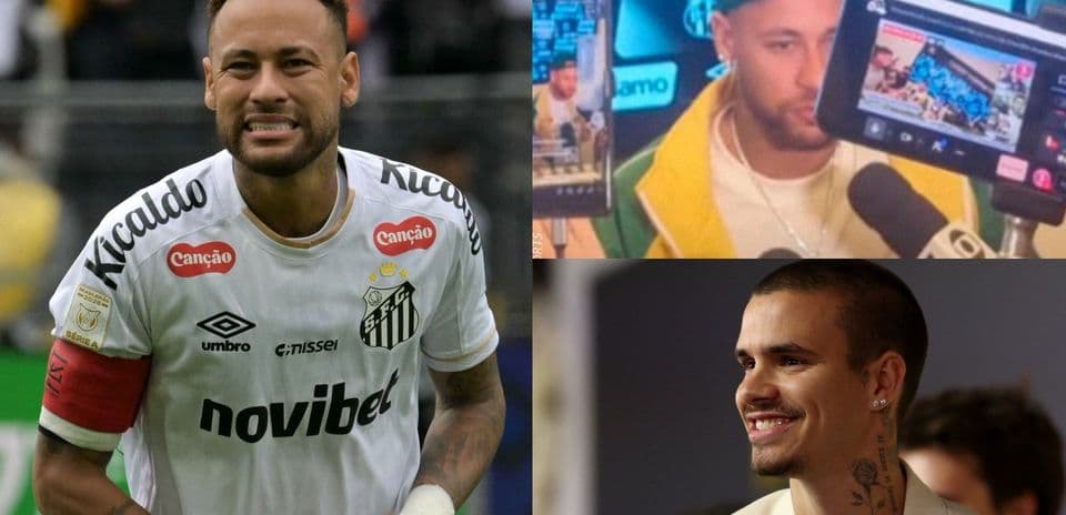 Neymar en el campo y en conferencia de prensa