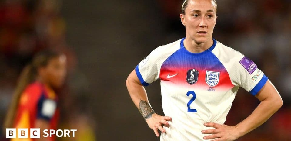 Jugadora de Inglaterra en el partido contra España