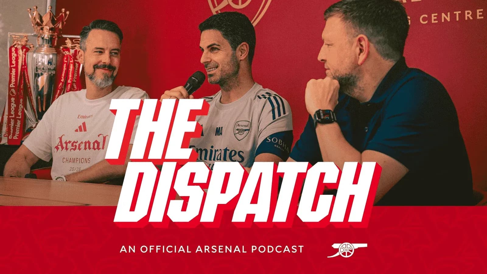 Tres presentadores en el podcast oficial de Arsenal