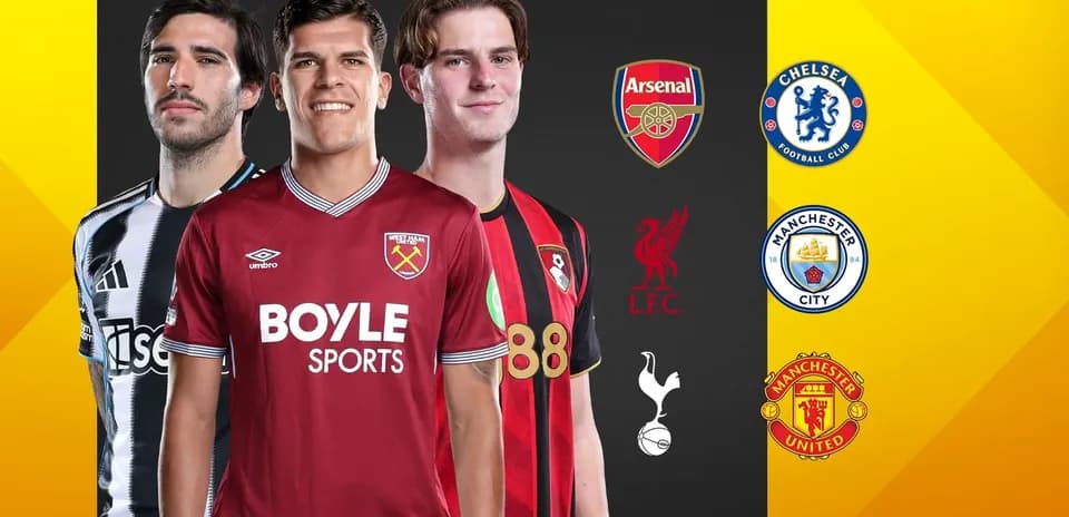 Jugadores de fútbol con camisetas de clubes destacados
