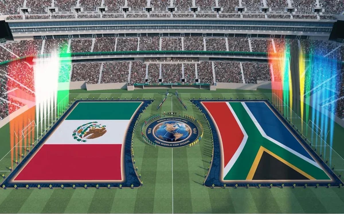 Ceremonia previa al partido México vs Sudáfrica