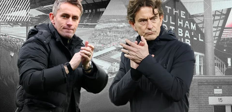 Entrenadores aplaudiendo en el estadio de Fulham