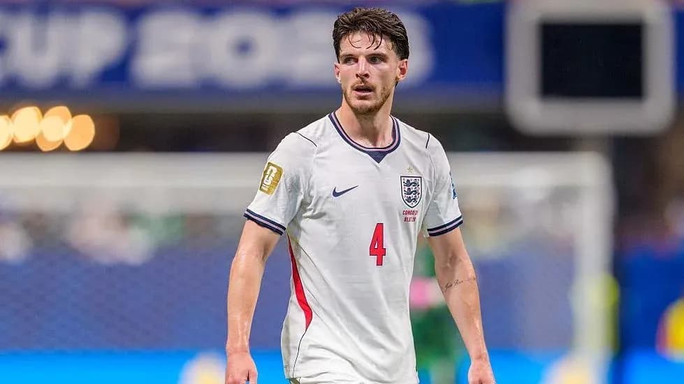 Jugador de Inglaterra en acción durante el partido