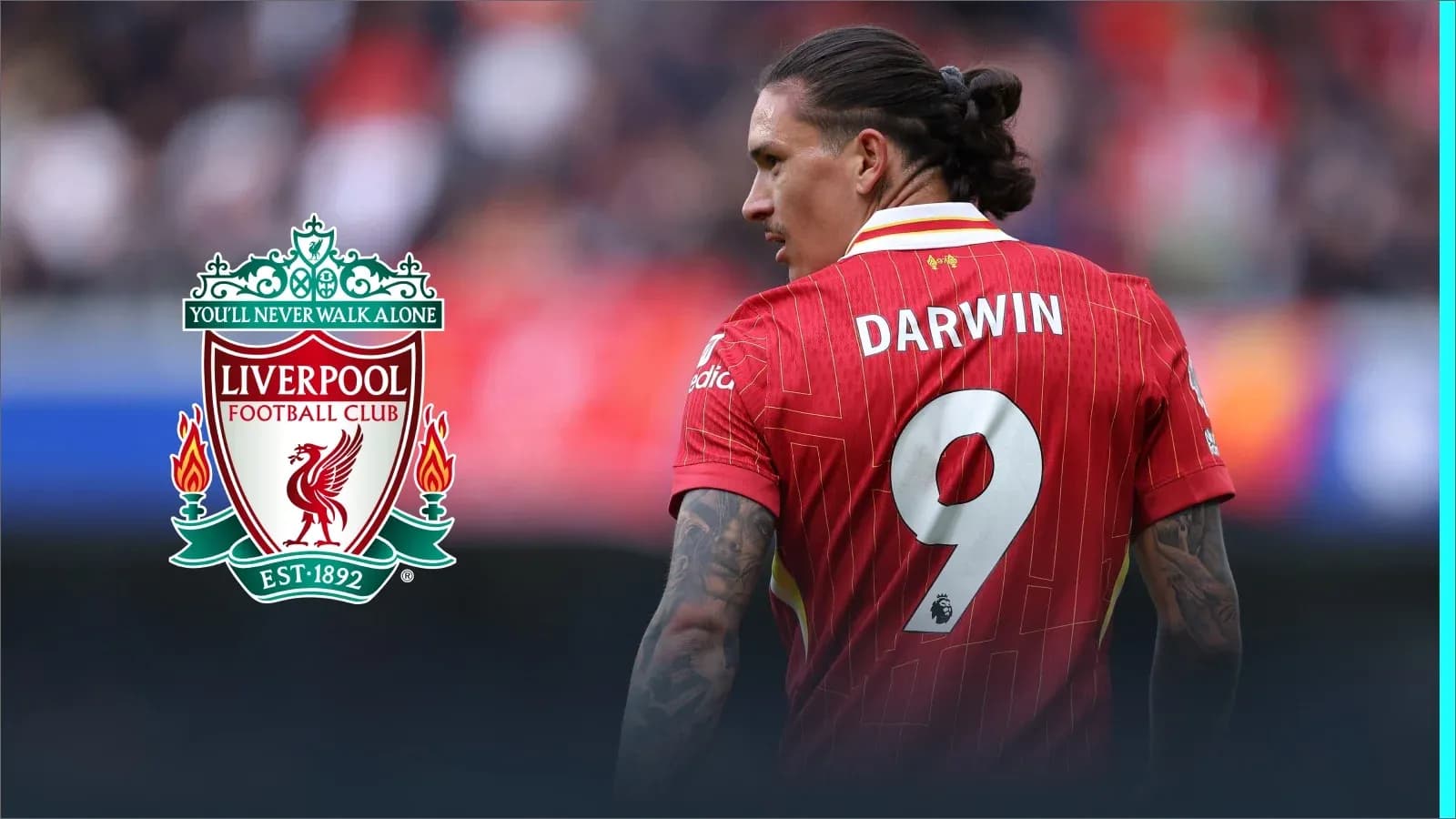 Jugador de Liverpool con camiseta número 9 Jugador de Liverpool con camiseta número 9