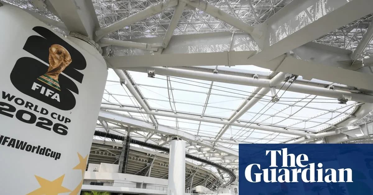 Estructura del estadio con logo de FIFA World Cup 2026 Estructura del estadio con logo de FIFA World Cup 2026