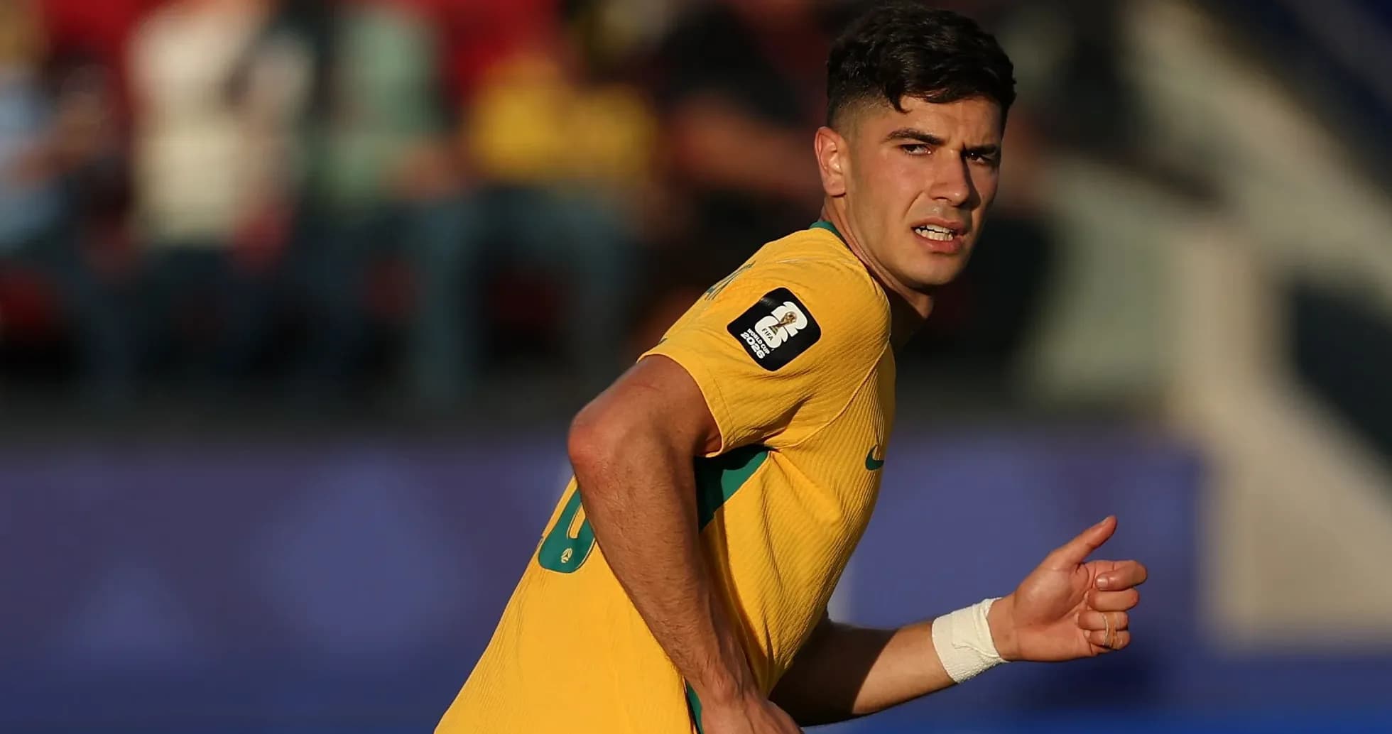 Jugador de Australia corriendo durante un partido Jugador de Australia corriendo durante un partido