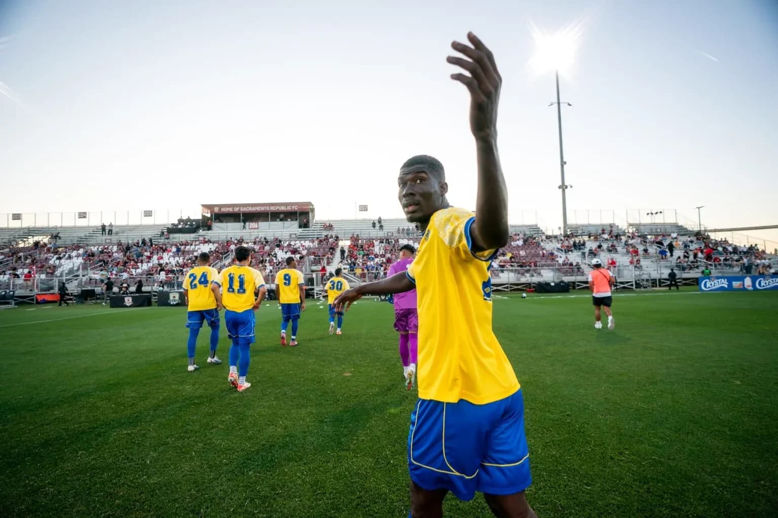 Jugadores de Sacramento Republic en el campo Jugadores de Sacramento Republic en el campo