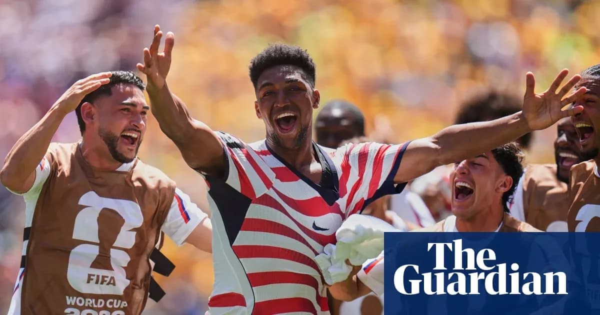 Jugadores de Estados Unidos celebrando un gol en el Mundial Jugadores de Estados Unidos celebrando un gol en el Mundial