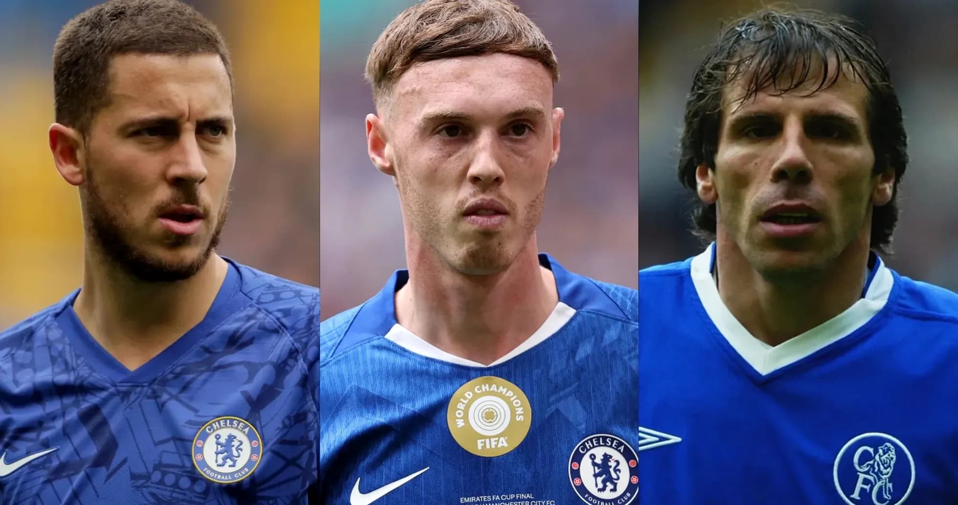 Tres jugadores de Chelsea en diferentes momentos Tres jugadores de Chelsea en diferentes momentos