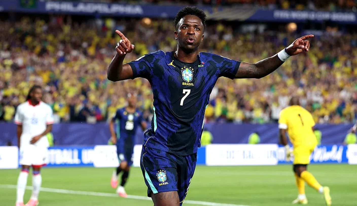 Vinícius Jr. celebrando un gol en el partido Vinícius Jr. celebrando un gol en el partido