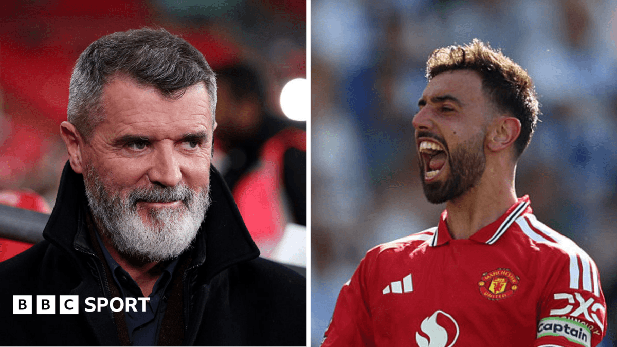 Roy Keane y Bruno Fernandes en evento deportivo Roy Keane y Bruno Fernandes en evento deportivo