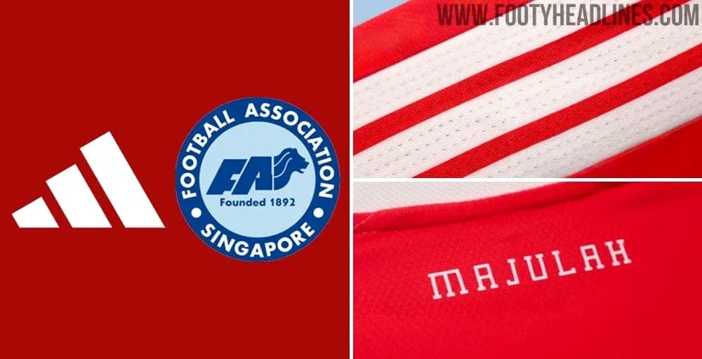 Logos y detalles de la camiseta de fútbol de Singapur Logos y detalles de la camiseta de fútbol de Singapur