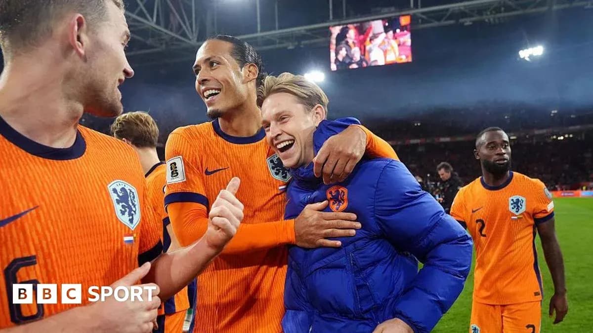 Jugadores de Países Bajos celebrando tras el partido Jugadores de Países Bajos celebrando tras el partido