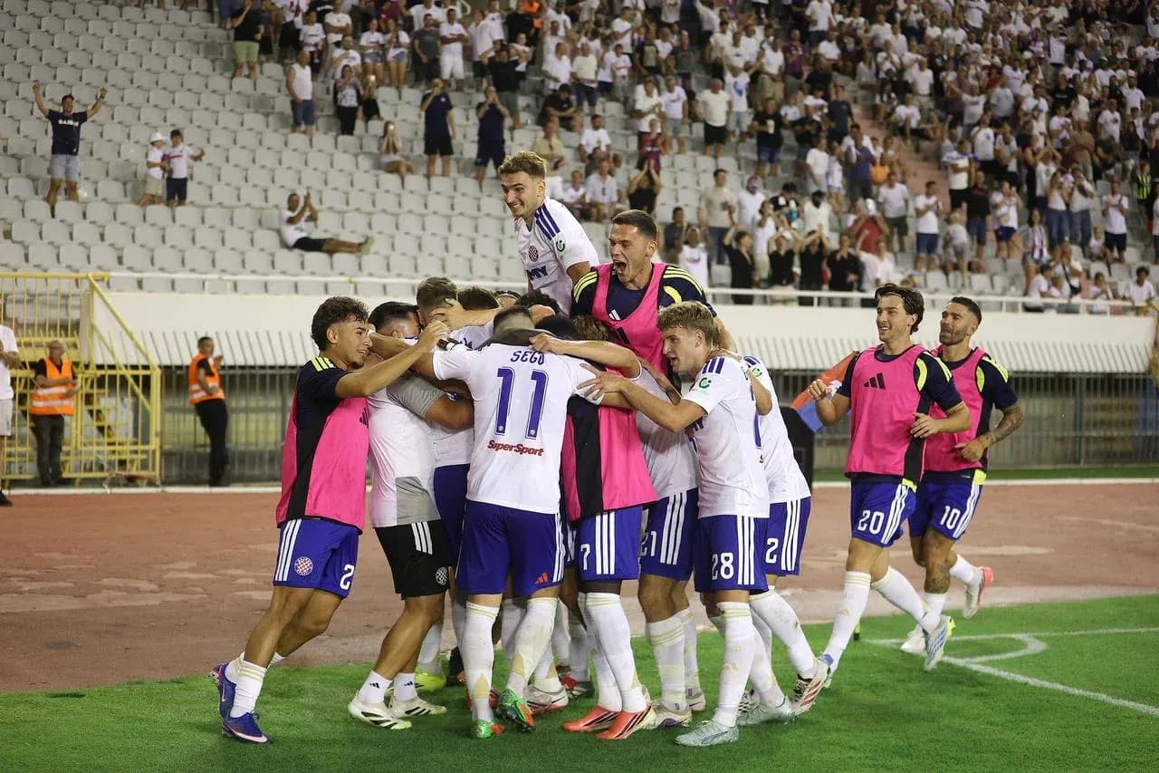 Celebración del equipo HNK Hajduk Split Celebración del equipo HNK Hajduk Split