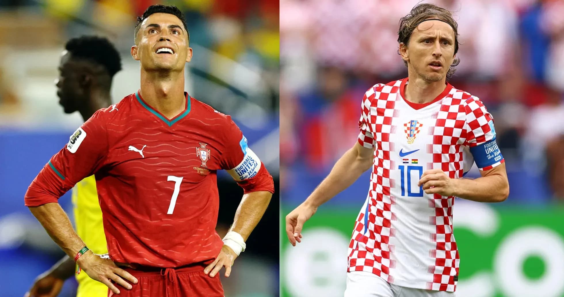 Cristiano Ronaldo y Luka Modric en el partido Cristiano Ronaldo y Luka Modric en el partido