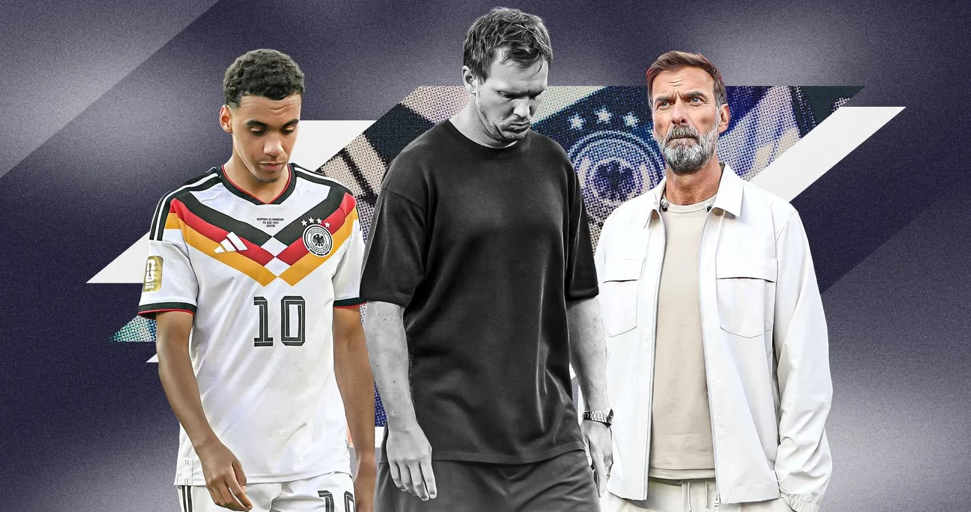 Jugadores y entrenador en fondo abstracto Jugadores y entrenador en fondo abstracto