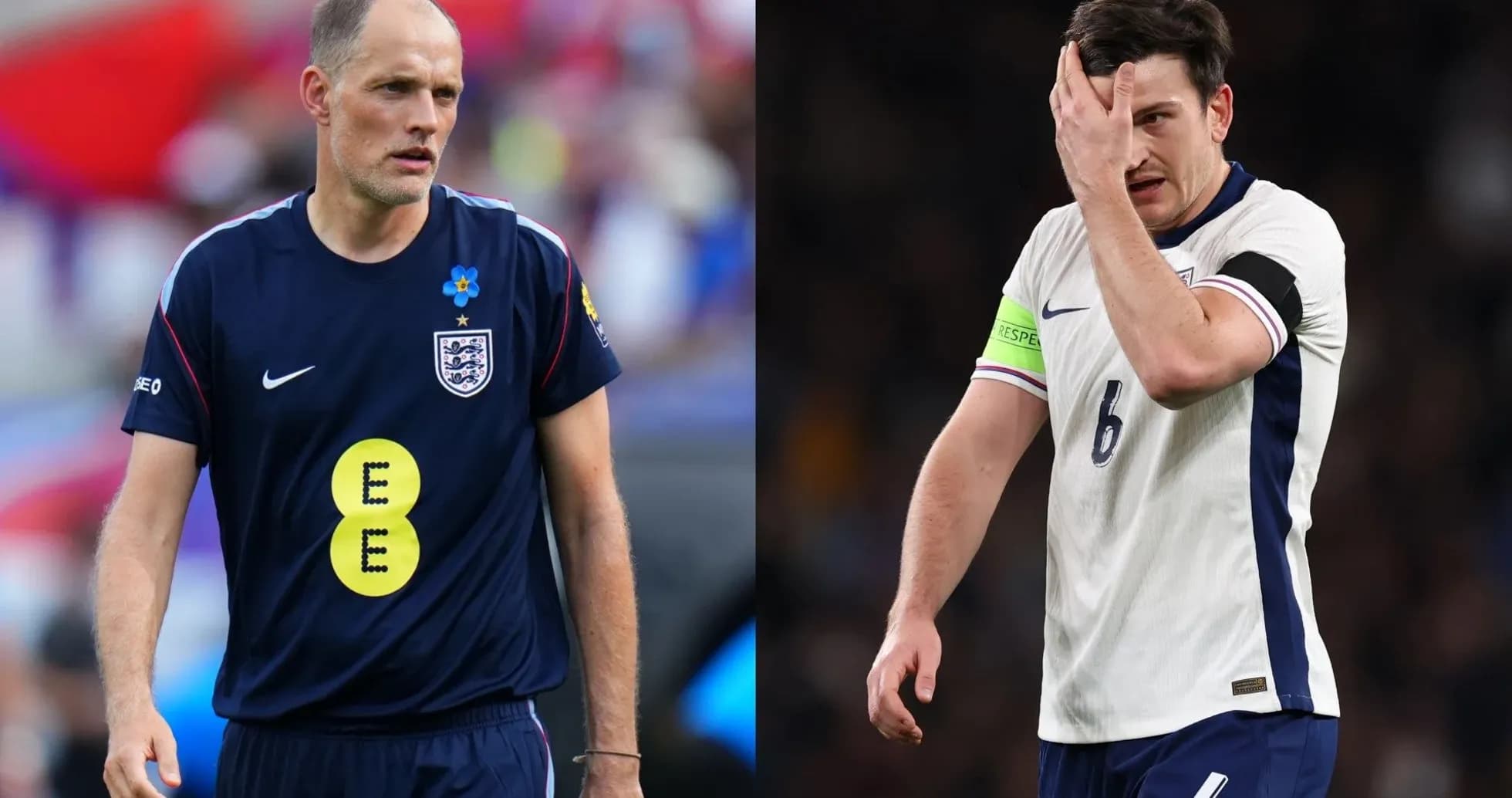 Entrenador y jugador de Inglaterra durante un partido Entrenador y jugador de Inglaterra durante un partido