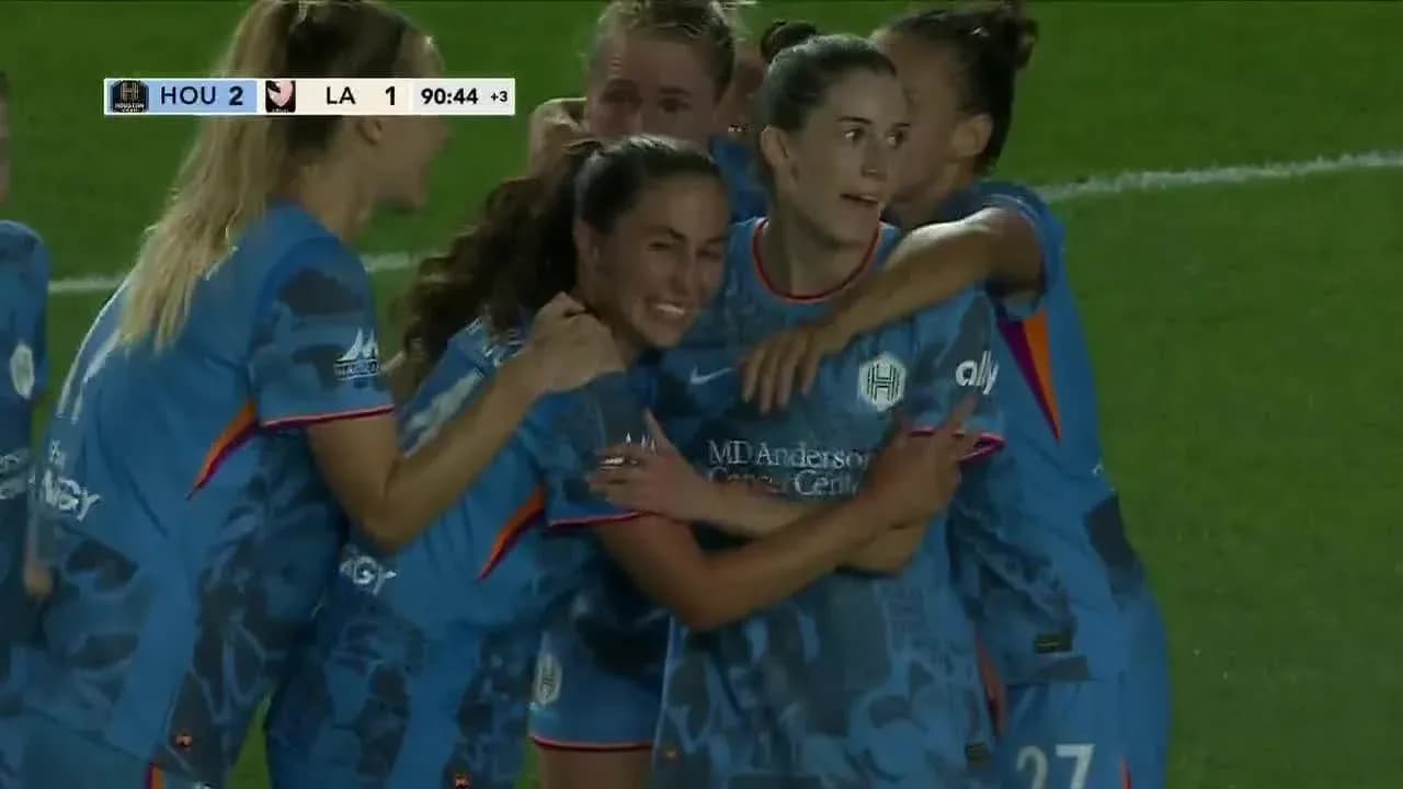 Jugadoras de Houston Dash celebrando un gol Jugadoras de Houston Dash celebrando un gol