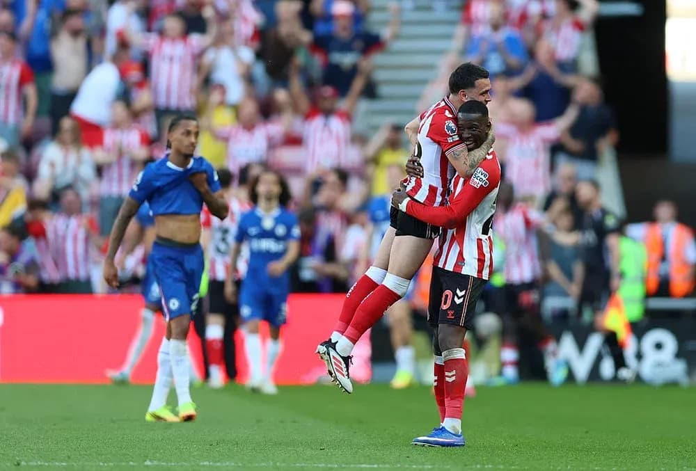 Jugadores de Sunderland celebrando un gol Jugadores de Sunderland celebrando un gol
